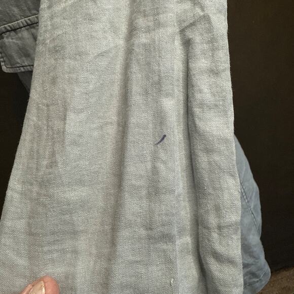 Armani Jeans Men’s Linen Blazer Jacket EU 48 US Small Gray Casual AJ 81 - Picture 9 of 16